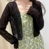 Áo khoác cardigan croptop dài tay nữ vải len lưới hoa xuyên thấu 68.000₫ 4