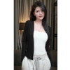 Áo khoác cardigan dài thun co giãn basic thanh lịch, hotgirl mùa thu đông 4