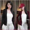 Áo khoác cardigan dáng dài nữ thun co giãn basic thanh lịch, hotgirl mùa thu đông, chuẩn Hàn Quốc - giá chỉ 55k (giảm từ 70k) 9