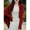 Áo khoác cardigan dệt kim hình kén, tay cánh dơi rộng rãi cho nữ - 203.760 VND 6