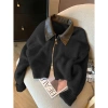 Áo khoác cardigan len croptop khóa kéo 2 chiều, cổ sơ mi DABA SP252 - Giá 199k 4
