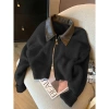 Áo khoác cardigan len croptop khóa kéo 2 chiều, cổ sơ mi - Giao trước Tết, giảm còn 199k 4