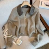 Áo khoác cardigan len croptop khóa kéo 2 chiều, cổ sơ mi - Giao trước Tết, giảm còn 199k 6