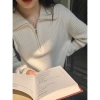 Áo khoác cardigan len dệt kim thu đông QCCC Khóa cổ bẻ phong cách Hàn Quốc, giao trước Tết, chỉ 179.000₫