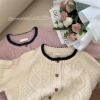 Áo khoác cardigan len vặn thừng dáng ngắn pastel - phong cách Hàn Quốc, giao trước Tết, giảm giá 20% 3