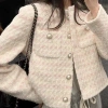 Áo khoác caro xanh dương dạ tweed nữ mỏng nhẹ, cardigan ôm body phong cách Y2K - 180.400₫ 3