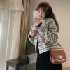 Áo khoác caro xanh dương dạ tweed nữ mỏng nhẹ, cardigan ôm body phong cách Y2K - 180.400₫ 5