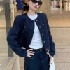Áo khoác caro xanh dương dạ tweed nữ mỏng nhẹ, cardigan ôm body phong cách Y2K - 180.400₫ 6