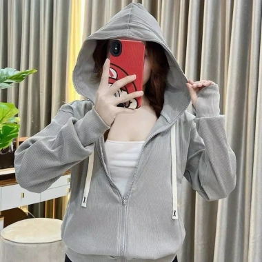 Áo khoác chống nắng gân túi XXL chất thun, 6 túi, freesize 60‑70kg - Giá 195.000₫