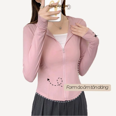 Áo khoác chống nắng lụa băng mát lạnh UPF 50+ slimfit ôm body co dãn tôn dáng 280.000₫ 7