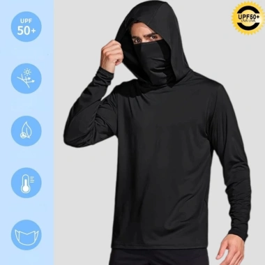 Áo khoác chống nắng nam cao cấp, mũ trùm kín mặt thông hơi, chống UV - 158.981₫
