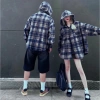 Áo khoác chống nắng nam nữ Flannel Form rộng cotton caro dày dặn - 75.500đ DOKYJI 3