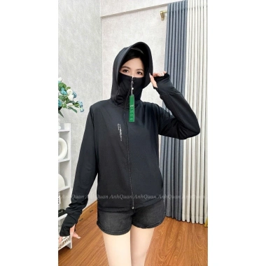 Áo khoác chống nắng nữ 2 lớp thun lạnh dày dặn mềm mát UV100% co giãn 4 chiều - Anh Quân 9