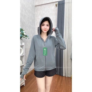 Áo khoác chống nắng nữ 2 lớp thun lạnh dày dặn mềm mát UV100% co giãn 4 chiều - Anh Quân 10