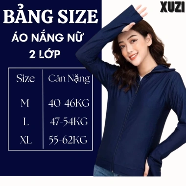 Áo khoác chống nắng nữ 2 lớp XUZI – Thân ngắn, vải thông hơi, đai gấu to, dày dặn, ngăn UV bảo vệ da, giá 165.000₫ 9