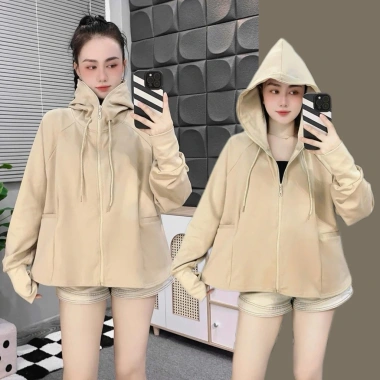 Áo khoác chống nắng nữ Umi Su cao cấp, dày dặn, dài xoè trẻ trung, túi trong khóa kéo, chống UV, giá 94.000₫ 2 Áo khoác chống nắng nữ Umi Su cao cấp, dày dặn, dài xoè trẻ trung, túi trong khóa kéo, chống UV, giá 94.000₫ 2