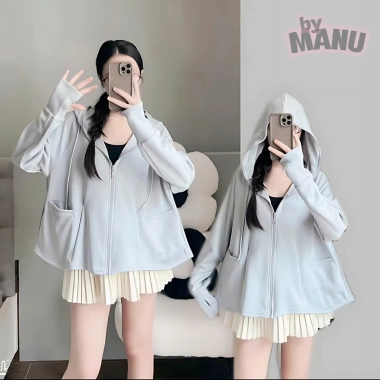 Áo khoác chống nắng nữ Umi Su cao cấp, dày dặn, dài xoè trẻ trung, túi trong khóa kéo, chống UV, giá 94.000₫