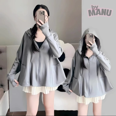 Áo khoác chống nắng nữ Umi Su cao cấp, dày dặn, dài xoè trẻ trung, túi trong khóa kéo, chống UV, giá 94.000₫