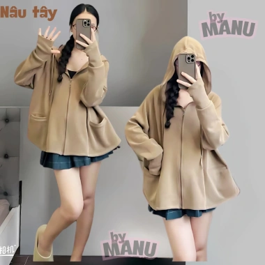 Áo khoác chống nắng nữ Umi Su cao cấp, dày dặn, dài xoè trẻ trung, túi trong khóa kéo, chống UV, giá 94.000₫
