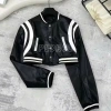 Áo khoác croptop da bomber viền vai trắng Teddy hottrend siêu thịnh hành, giá 115k 3