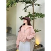 Áo khoác croptop nữ 2 lớp gió nhăn chống nắng che mưa dây rút mũ trùm thể thao – 109k 3
