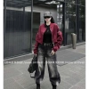 Áo khoác Da bomber nữ croptop ngắn form rộng cá tính Ulzzang Giá chỉ 269.551₫ 2