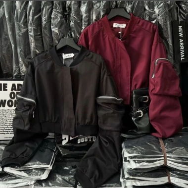 Áo khoác Da bomber nữ croptop ngắn form rộng cá tính Ulzzang Giá chỉ 269.551₫