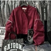 Áo khoác Da bomber nữ croptop ngắn form rộng cá tính Ulzzang Giá chỉ 269.551₫ 8