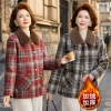 Áo khoác dạ caro lót lông dày ấm áp cho mẹ trung niên – Mặc Tết đẹp, chỉ 429.600₫ 7