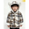 Áo khoác dạ kẻ QCCC bé trai lót lông mịn mũ gấu Noel Tết 2.026 size 9-25kg 348k 8