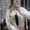 Áo khoác da nữ bomber thêu cờ Mỹ croptop basic sang chảnh, dễ phối đồ xu hướng 2.025 7
