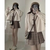 Áo khoác dạ nữ Forgirl 2 lớp cổ bẻ tay bồng dáng croptop basic siêu xinh T023 198k 10