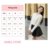 Áo khoác dạ Tweed cổ tròn đính ngọc, khuy tròn dài tay Hàn Quốc - 299.000đ YUMEE 6