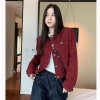 Áo khoác dạ tweed nữ 2 lớp cúc đồng cao cấp mùa thu đông, thiết kế Hàn Quốc siêu ấm, len kẻ caro sang, chỉ 196k 7