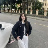 Áo khoác dạ tweed nữ navy ngắn croptop mùa thu đông Tết 2.024 Noiree MA344 249k