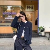 Áo khoác dạ tweed nữ navy ngắn croptop mùa thu đông Tết 2.024 Noiree MA344 249k 7