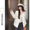 Áo khoác dạ tweed viền tua rua thanh lịch - Giá chỉ 239k, giảm so với 286.8k