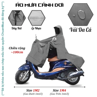 Áo khoác đi mưa Hàn Quốc dây kéo chống thấm, mang balo, phù hợp nam nữ sinh viên – chỉ 99.000₫