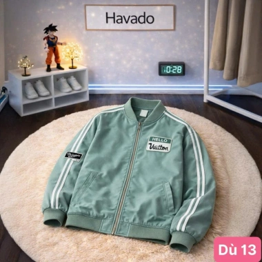 Áo khoác dù bomber bóng chày thu đông trắng 3 sọc 2 lớp M2 giảm còn 99.000₫ 3