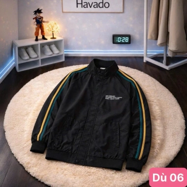 Áo khoác dù bomber bóng chày thu đông trắng 3 sọc 2 lớp M2 giảm còn 99.000₫ 4