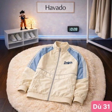 Áo khoác dù bomber bóng chày thu đông trắng 3 sọc 2 lớp M2 giảm còn 99.000₫ 5
