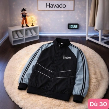 Áo khoác dù bomber bóng chày thu đông trắng 3 sọc 2 lớp M2 giảm còn 99.000₫ 6