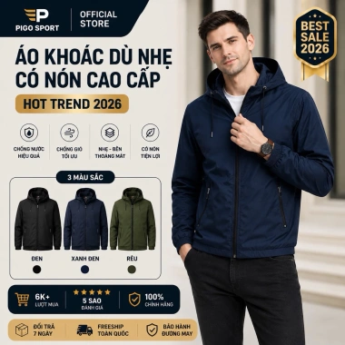 Áo khoác dù nam chống thấm, gấp thành balo nhỏ gọn SPMAKD902 - PigoFashion 219k 10