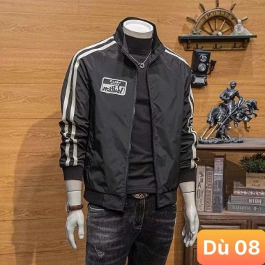 Áo khoác dù nam nữ xanh 3 sọc 2 lớp form bomber bóng chày HAVADOHCM M40 giảm 169k 3