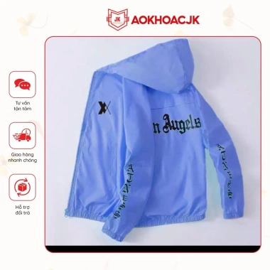 Áo khoác dù nhẹ 2 lớp nam nữ in Augles, túi trong, form đẹp, chống nắng giữ ấm