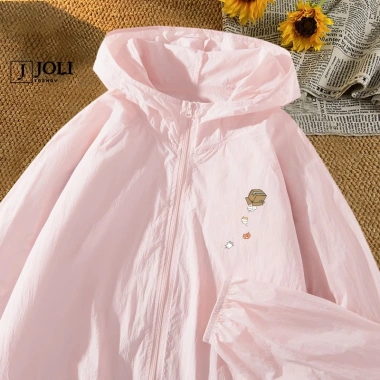 Áo khoác gió 1 lớp JOLI BST01 nam nữ, in hình, chống nắng, thoáng mát, mũ rộng, 159.000đ
