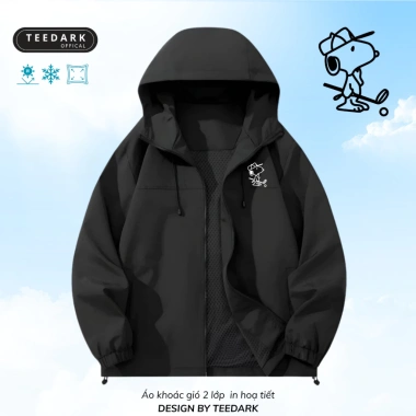 Áo Khoác Gió 2 Lớp Mũ Cao Cấp TEEDARK BST02 - Rộng, Unisex, Giá 185.000₫
