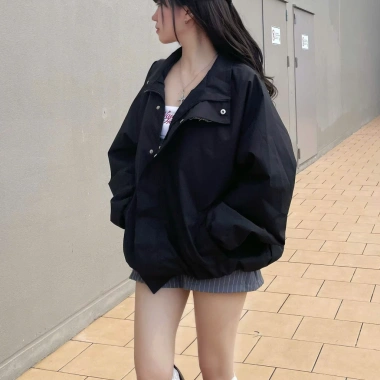 Áo Khoác Gió Bomber BABE Chữ Thêu Đường Phố Âu Mỹ - Giá 269.000đ Giảm Đặc Biệt