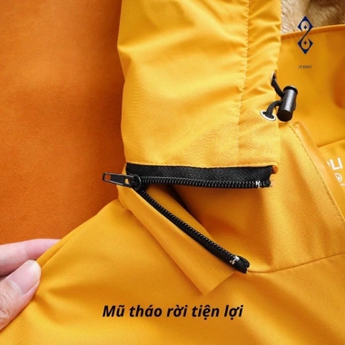 Áo Khoác Gió Lót Lông Cừu Mạnh Hường Dày Ấm - Vải Tráng Bạc Chống Nước