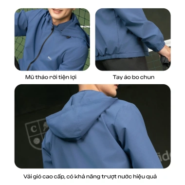Áo khoác gió nam GUZADO GAG15 cao cấp, chống nước, chống gió, giữ ấm, kháng bụi - Tặng sịp